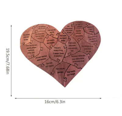2024 Valentine's Day Wooden Love Puzzle